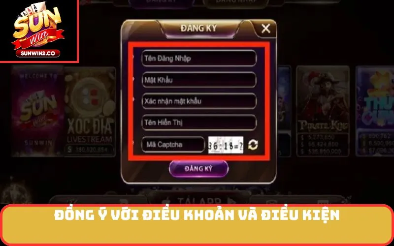 Đồng ý với điều khoản và điều kiện