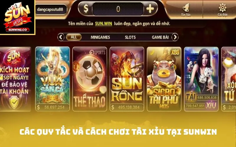 Các Quy tắc và cách chơi tài xỉu tại Sunwin